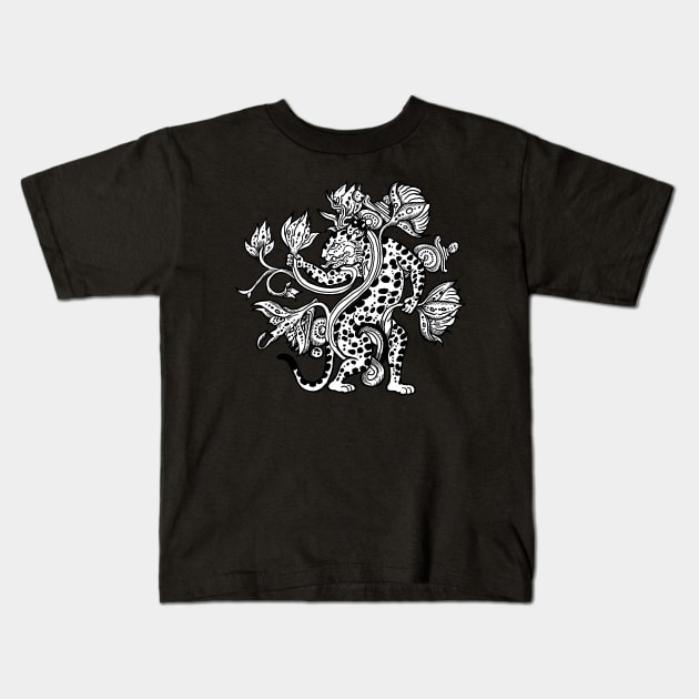 Mayan Jaguar Kids T-Shirt by ZugArt01